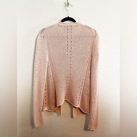 Brochu Walker x Revolve open Knit pink Lagenlook Cardigan. Small - Picture 3 of 8